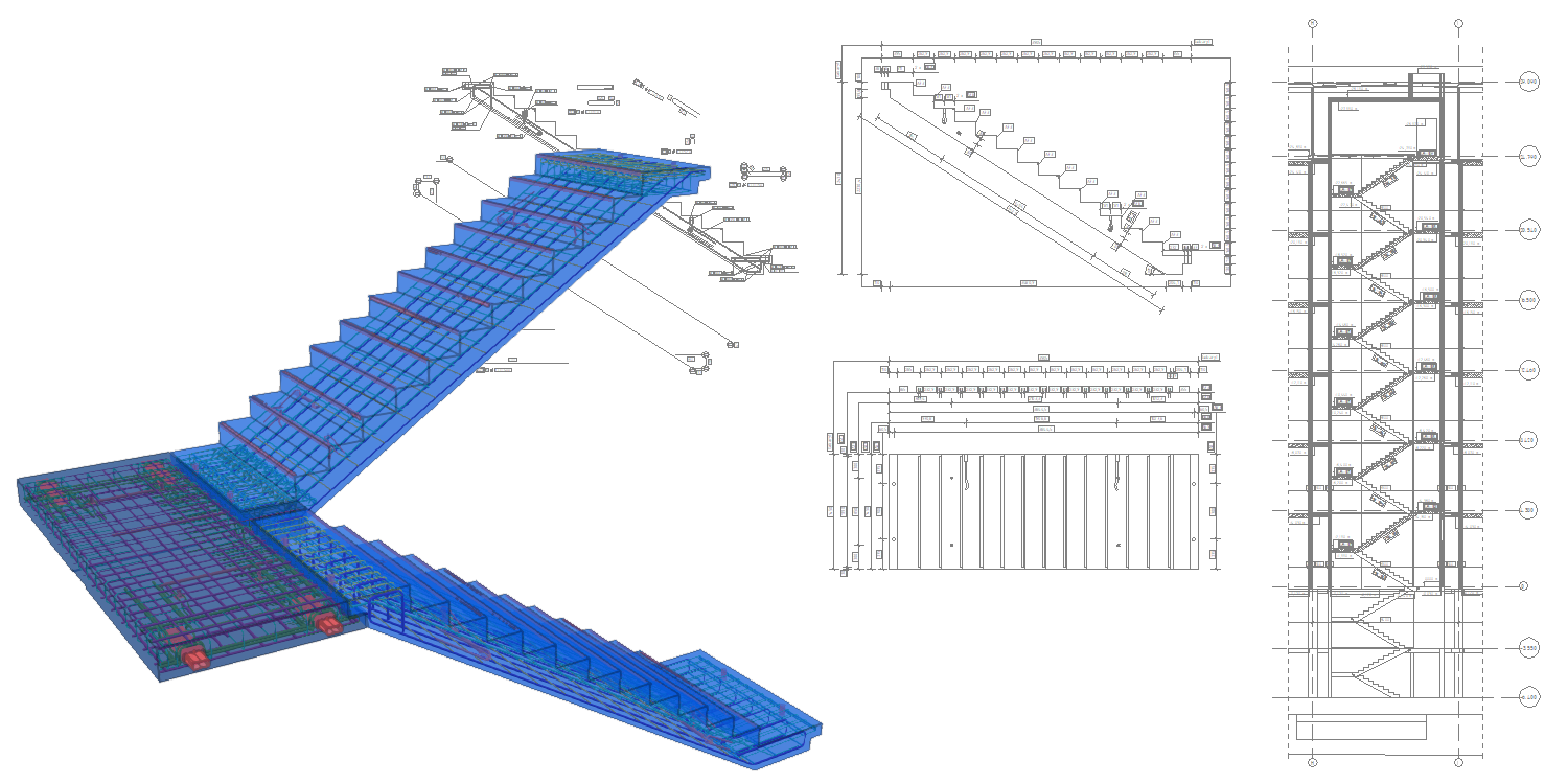 Podesty, Schody i balkony